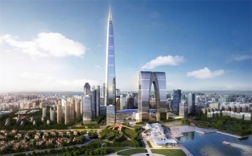 华东地区最高大楼 苏州中南中心729米