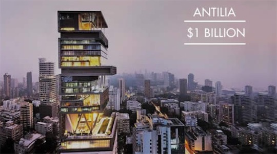 世界上最贵的房子 印度安提拉高达10亿美元