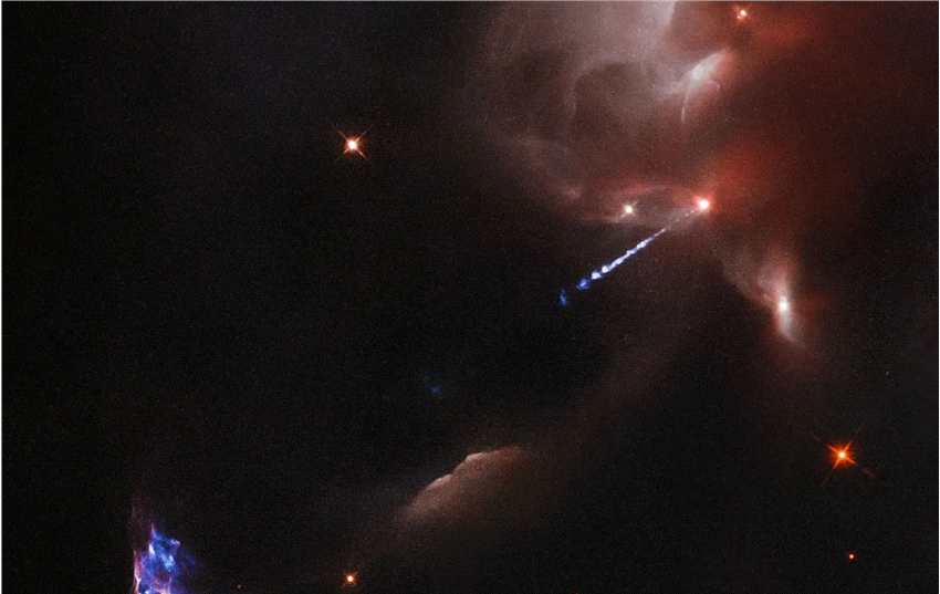 太阳也会“发脾气”：哈勃宇宙望远镜捕捉到猎户座星云中一次喷射状爆发
