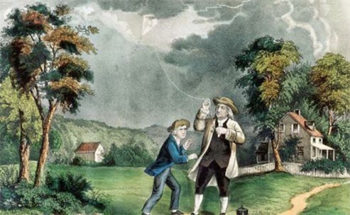 世界最早的避雷针 由富兰克林1752年修筑
