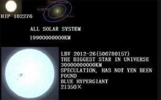 世界上最大最亮的恒星 LBV 1806