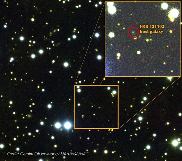 波多黎各阿雷西波天文台于2012年所观测到、编号121102的「快速电波爆发」曾多次重现。</p><p>