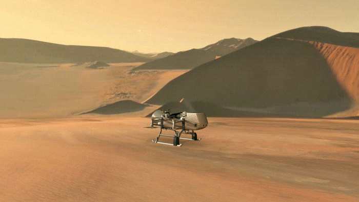 NASA的下一个行星任务，它将向土星最大的卫星“泰坦”发射一艘名为Dragonfly（蜻蜓）的飞行探测器
