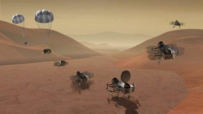 NASA的下一个行星任务，它将向土星最大的卫星“泰坦”发射一艘名为Dragonfly（蜻蜓）的飞行探测器