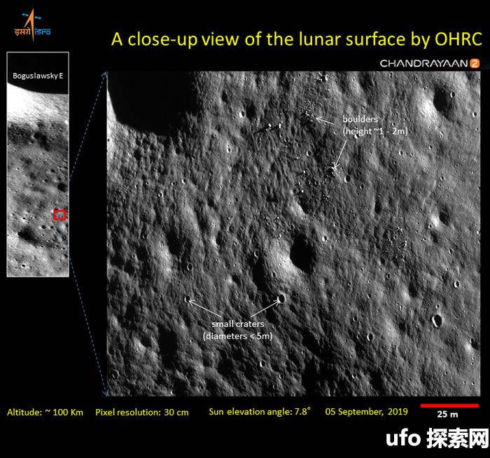 印度部署在月球轨道的探测器传回迄今为止最清晰的月球表面照