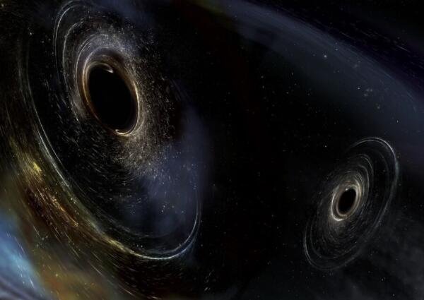 描绘两个相互环绕的黑洞的艺术品.jpg