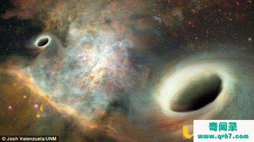 7.5亿光年外发现超大质量黑洞“双人舞”: 形成涟漪真相究竟是什么？