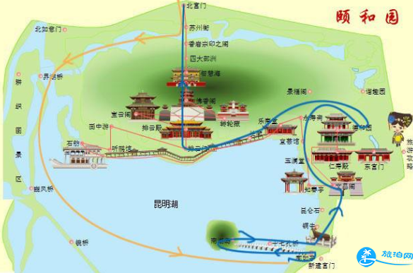 颐和园最佳游玩线路2024附游览路线图